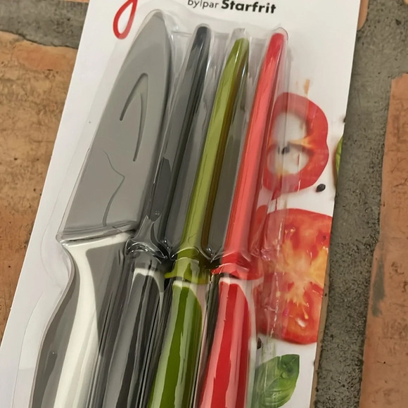 ❤️ NEW Starfrit Set of 4 Paring Knives in Multicolored - Picture 5 of 9